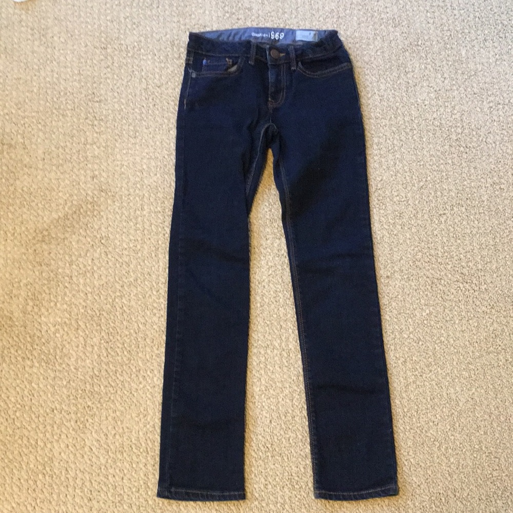 Gap Kids dark wash super skinny jeans
